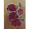 Branch of roses - painting by Angeliki - 18x24 cm
