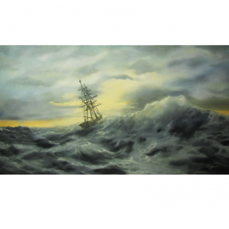 Against all odds - painting by Angeliki - 90x50 cm