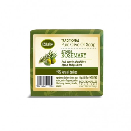 Pure Olive Oil Soap Rosemary - 100g - Kalliston