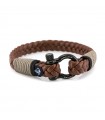 Constantin Maritime leather bracelet, brown